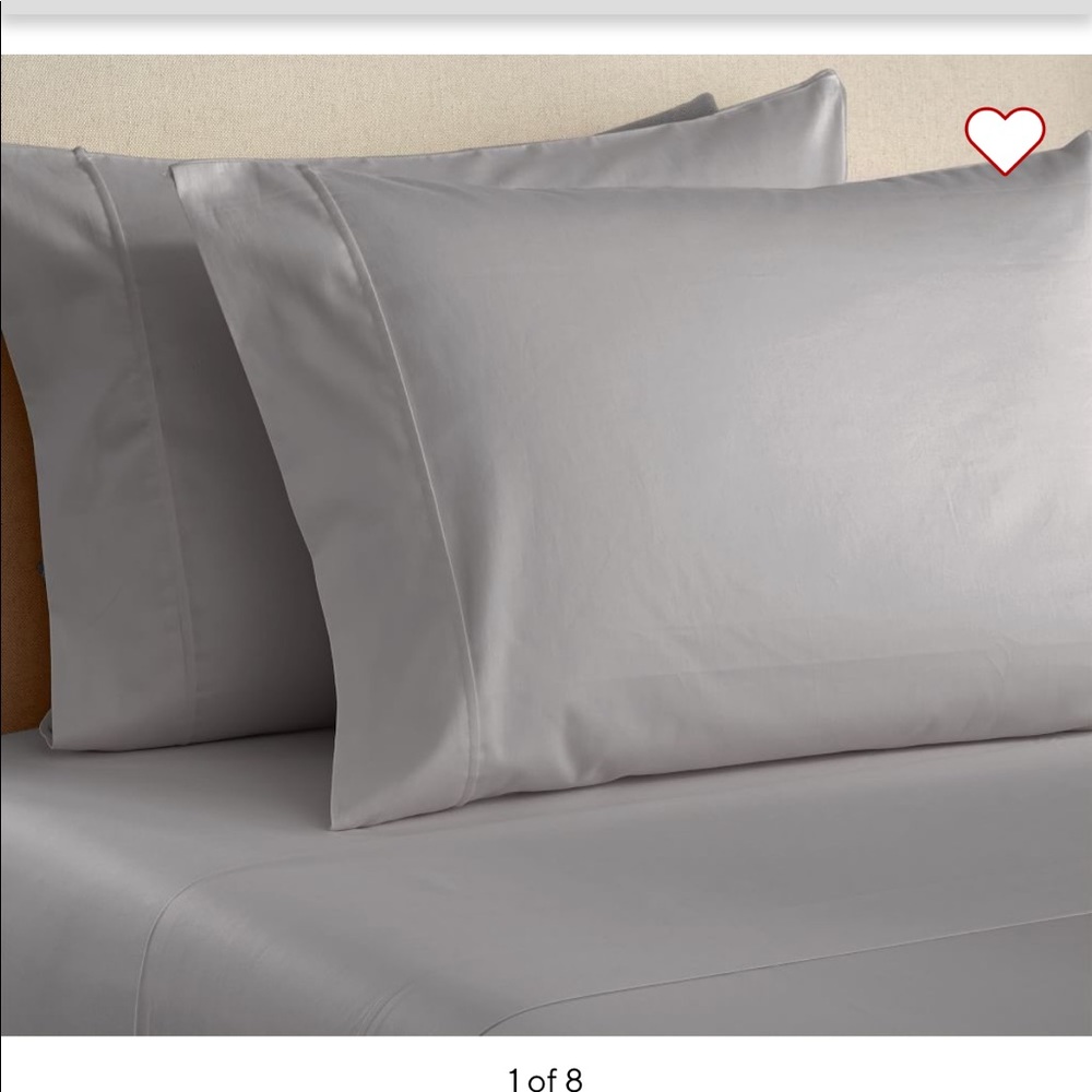 Pottery Barn Grey Mist Full Size Sheet Set and Pillow Cases